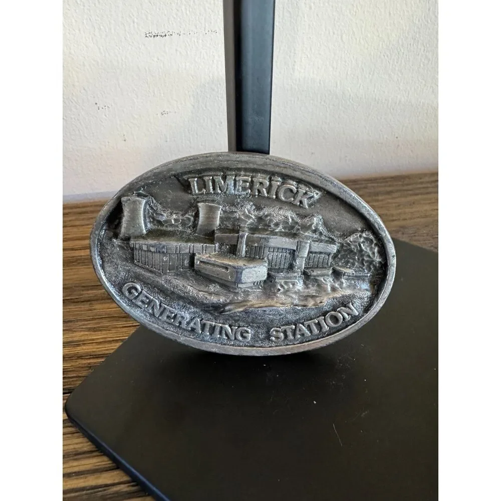 Limerick Generating Station vintage belt buckle great detail